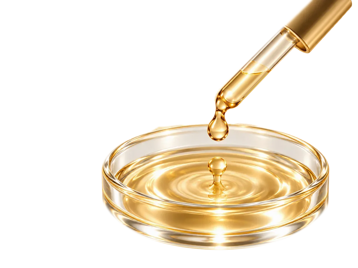 Gold serum dropper